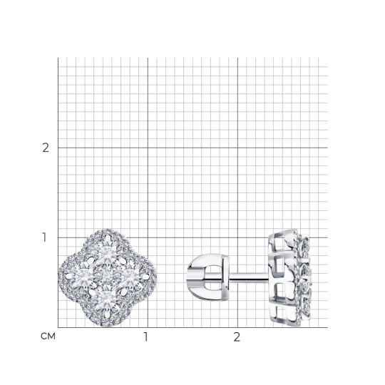 Серьги из золота с рубинами
