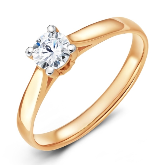 Кольцо из золота с бриллиантами и сапфиром