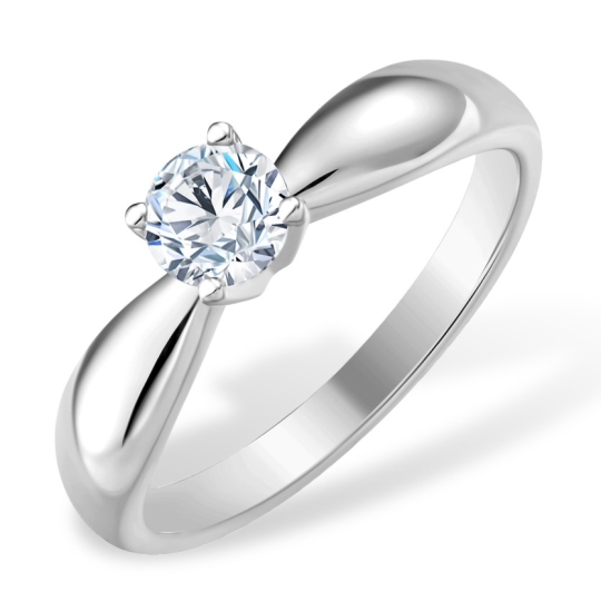 Серьги из белого золота с выращенными бриллиантами