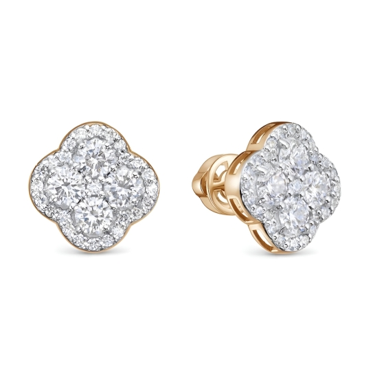 Серьги из золота с агатами