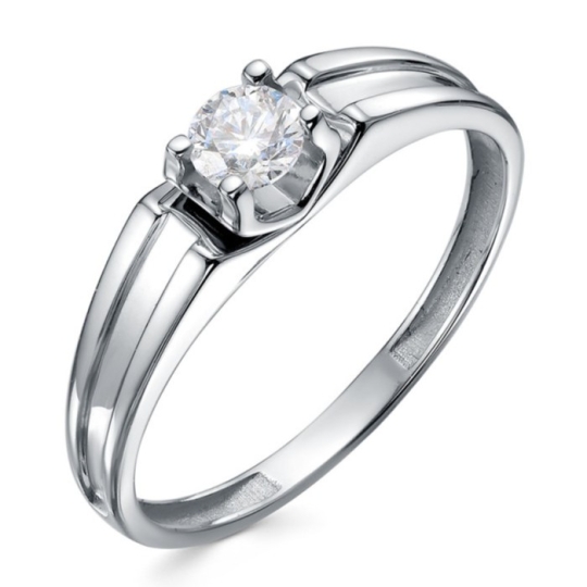 Кольцо из золота с бриллиантами и изумрудом