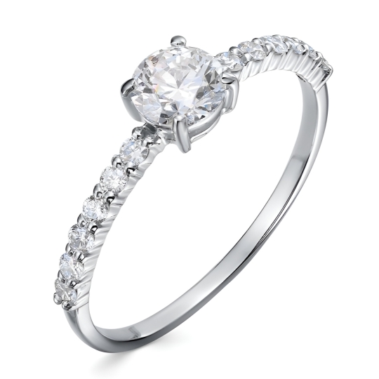 Кольцо из золота с фианитами