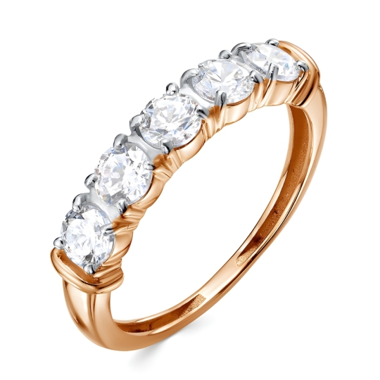 Кольцо из золота со Swarovski Zirconia и фианитами