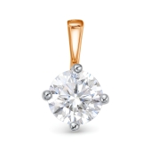 Подвеска из золота с выращенным бриллиантом