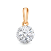 Подвеска из золота с выращенными бриллиантами