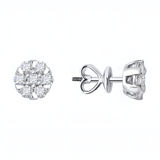 Серьги из лимонного золота с бриллиантами