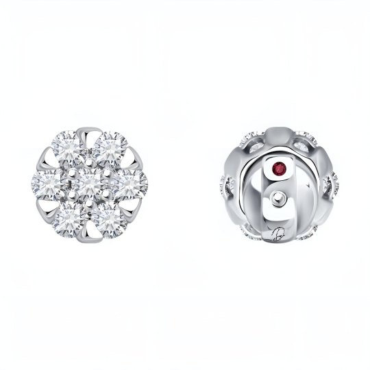 Серьги из лимонного золота с бриллиантами