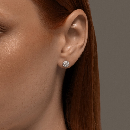 Серьги из лимонного золота с бриллиантами