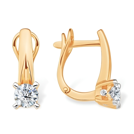 Кольцо из золота с выращенными бриллиантами