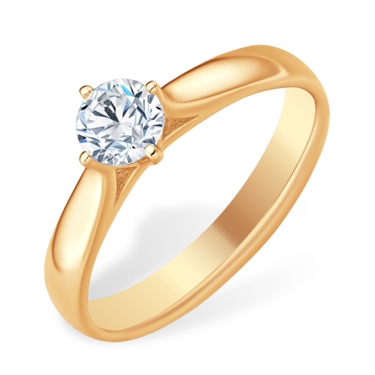 Кольцо из золота со Swarovski Zirconia и фианитами