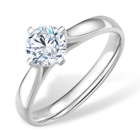 Серьги из белого золота с выращенными бриллиантами