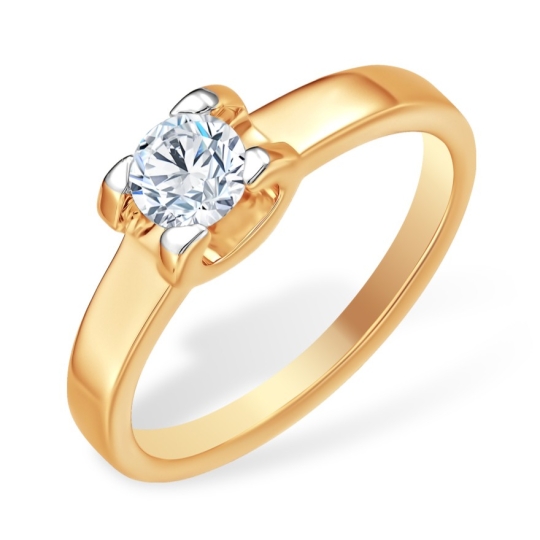 Кольцо из золота с фианитом