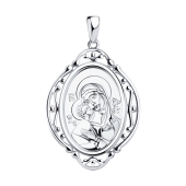 Подвеска из серебра с образом Божьей Матери 