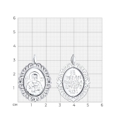 Подвеска из серебра с образом 