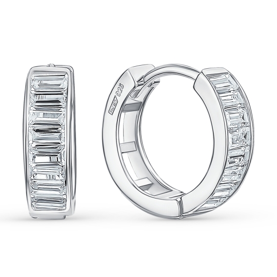 Серьги из серебра с топазами