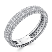 Кольцо из серебра с фианитами