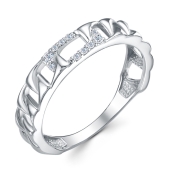 Кольцо из серебра с фианитами