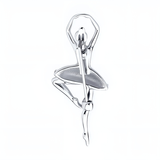 Булавка из серебра с фианитами