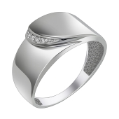 Кольцо из серебра с фианитами