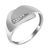 Кольцо из серебра с фианитами