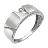 Кольцо из серебра с фианитом