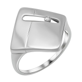 Кольцо из серебра с фианитом