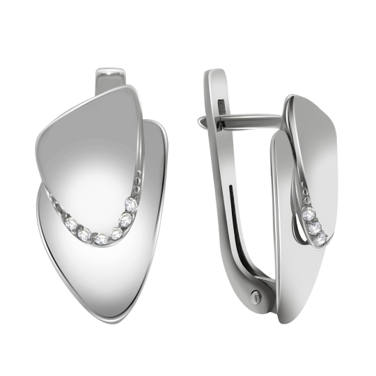 Кольцо из серебра с фианитами