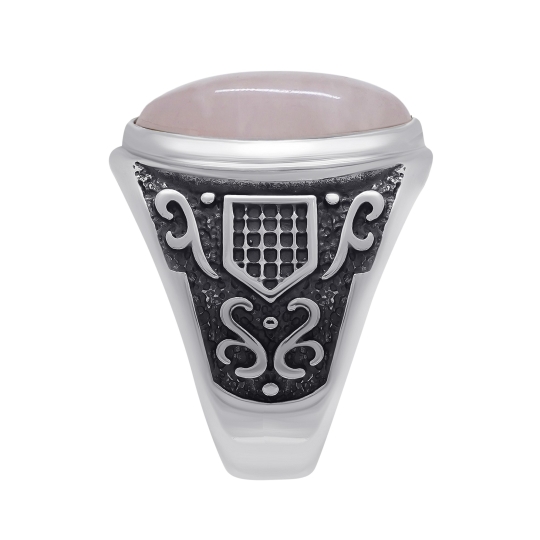 Кольцо из серебра с чернением и клинохлором