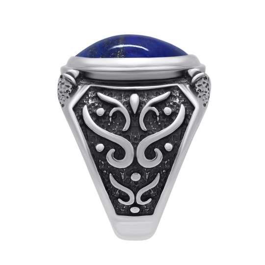 Кольцо из серебра с чернением и сердоликом