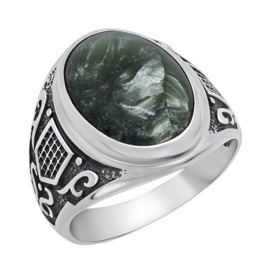 Кольцо из серебра с фианитами