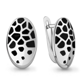 Серьги из серебра с эмалью