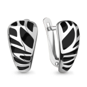 Серьги из серебра с эмалью