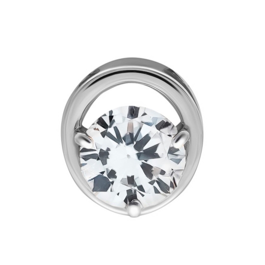 Подвеска из золота с выращенным бриллиантом