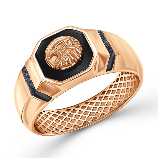 Кольцо из золота с фианитами 