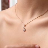 Подвеска из золота с фианитом 