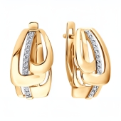 Серьги из золота с фианитами