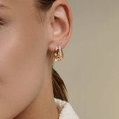 Серьги из золота с фианитами