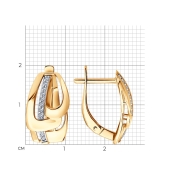 Серьги из золота с фианитами