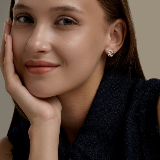 Серьги из белого золота