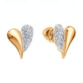 Серьги из золота с фианитами