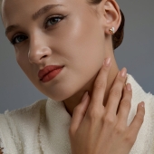 Серьги из золота с фианитами