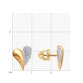 Серьги из золота с фианитами