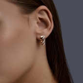 Серьги из золота с фианитами