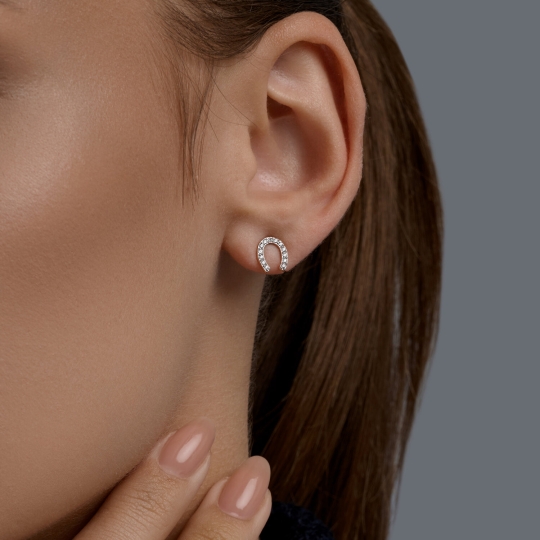 Серьги из золота с бриллиантами и сапфирами