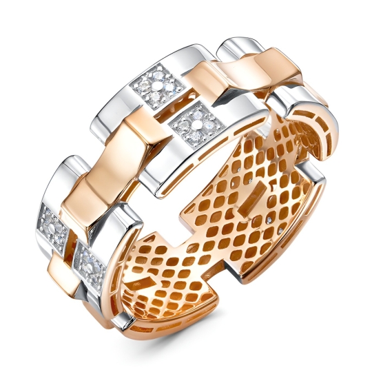 Кольцо из золота с гранатами