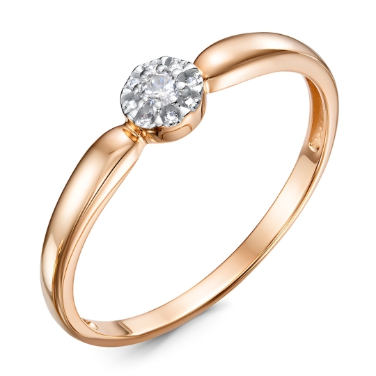 Кольцо из белого золота с бриллиантом