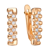 Серьги из золота с фианитами