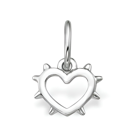 Подвеска-буква из серебра с фианитами "В"