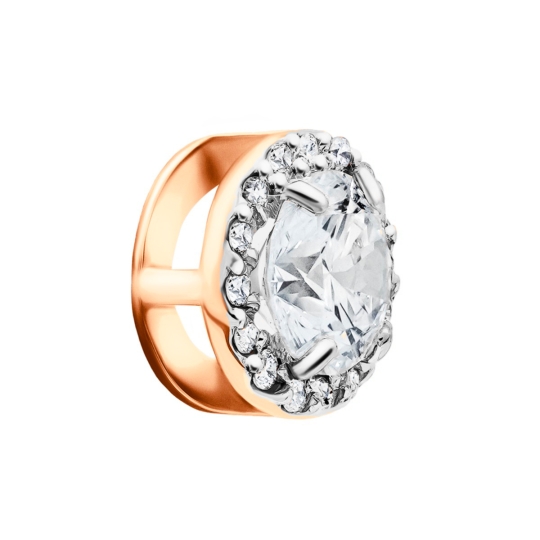 Подвеска из белого золота с выращенными бриллиантами