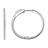 Серьги-конго из серебра с фианитами